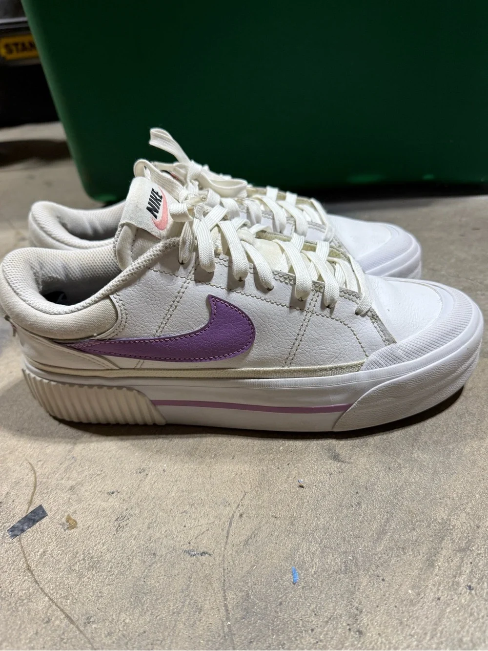 Nike Court Legacy Lift White Navy/Lavender Platform Sneakers DM7590-103 Sz: 8.5